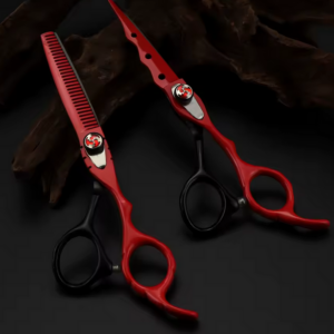 Set de Tijeras Tiburon X 2 Negra/Rojo