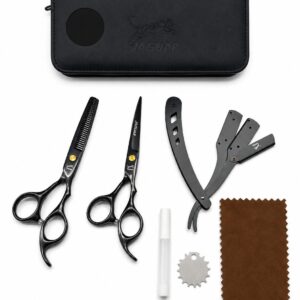 Set de Tijeras X 2 Negra Gratis Barbera